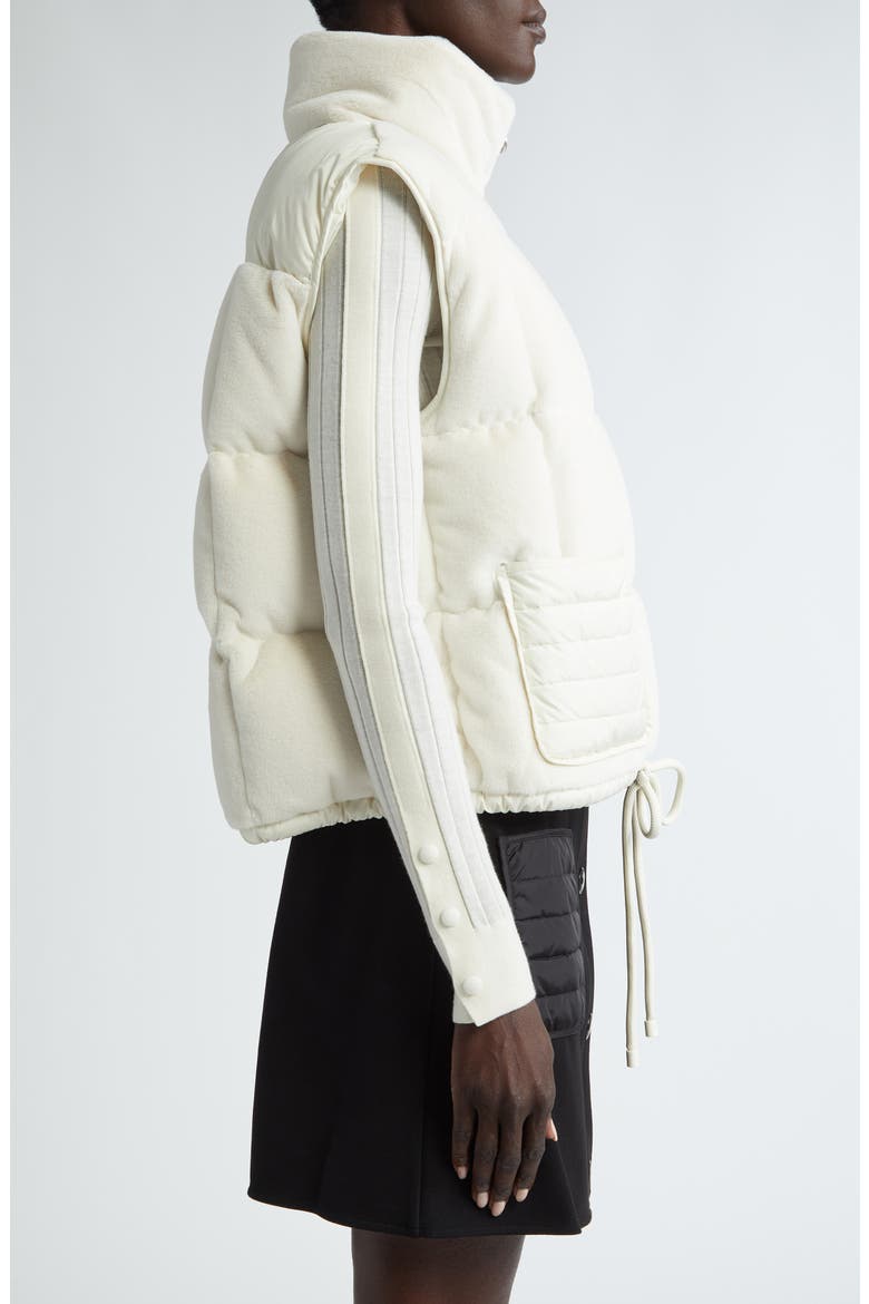 Arques Quilted Fleece Down Vest, Alternate, color, EGGNOG