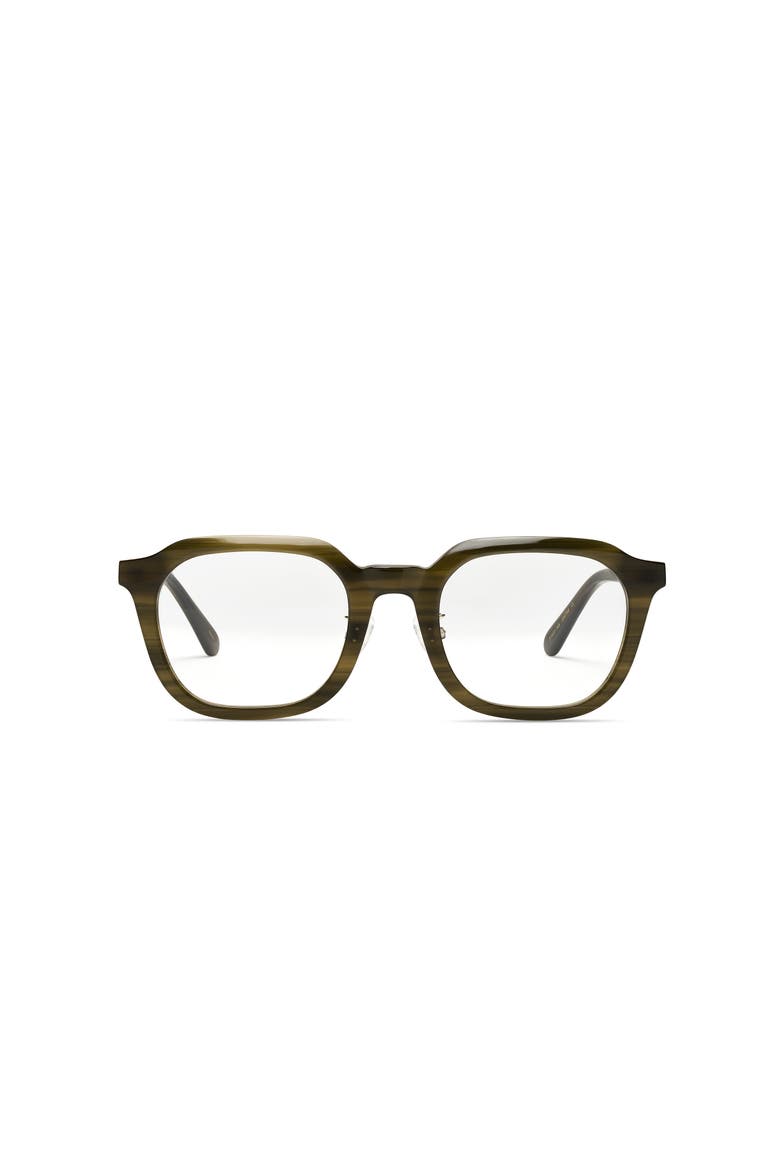 Riji Blue Light Blocking Glasses, Main, color, Green With Matte Gold Metal