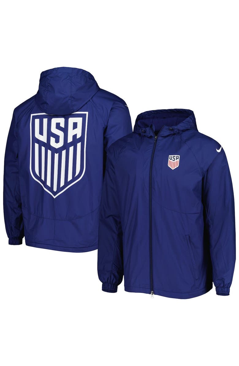 Nike Men's Nike Navy USMNT Strike Anthem Full-Zip Hoodie Jacket, Alternate, color,