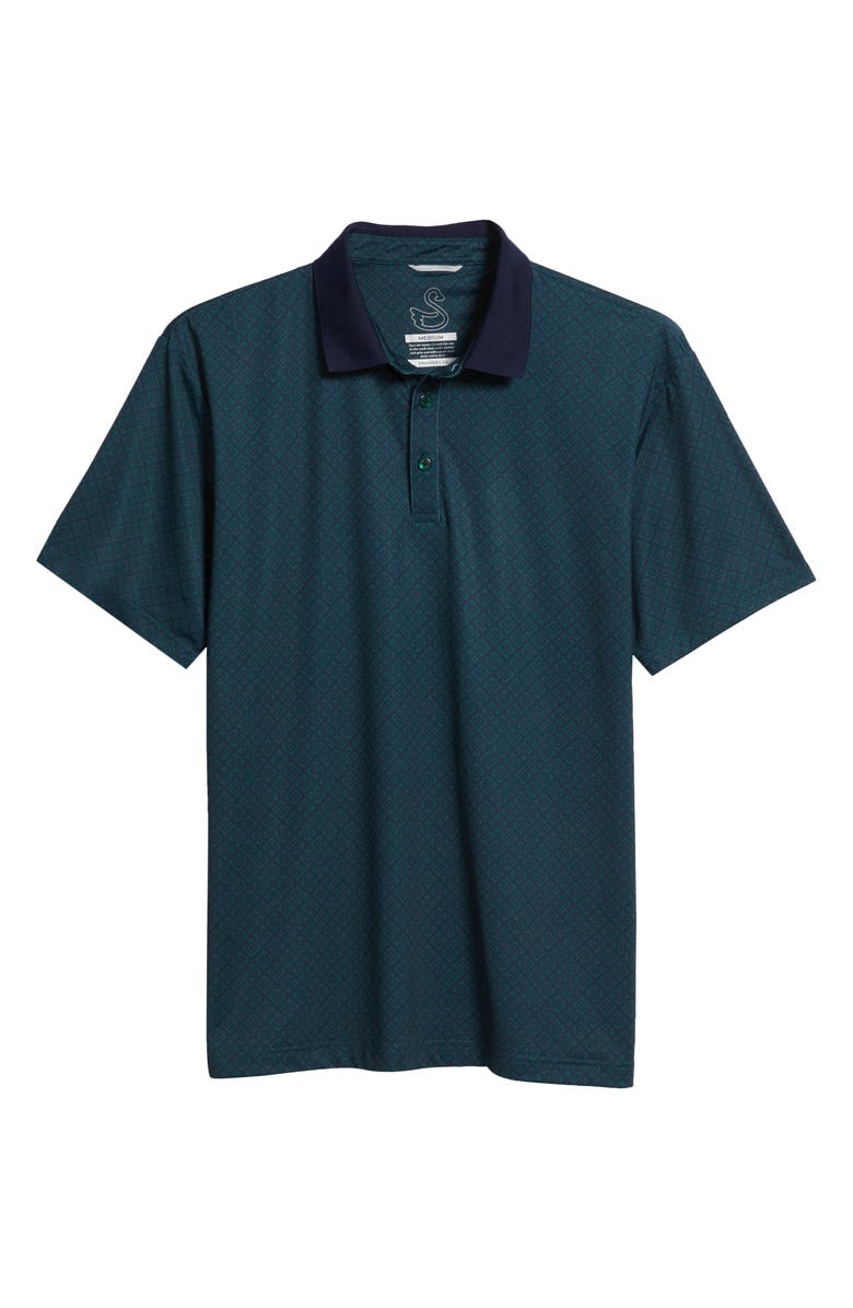 Swannies Evan Diamond Print Golf Polo, Alternate, color, 