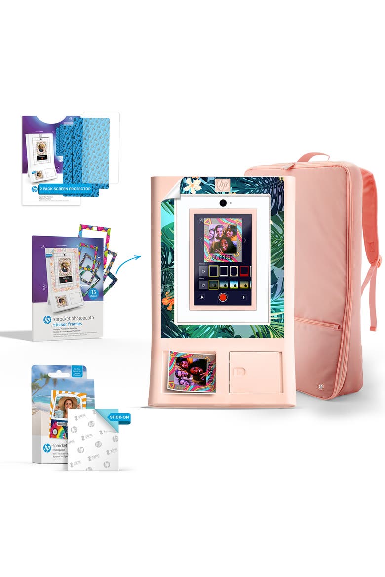 Sprocket Photobooth 3x4" Photo Printer Bundle, Main, color, Pink