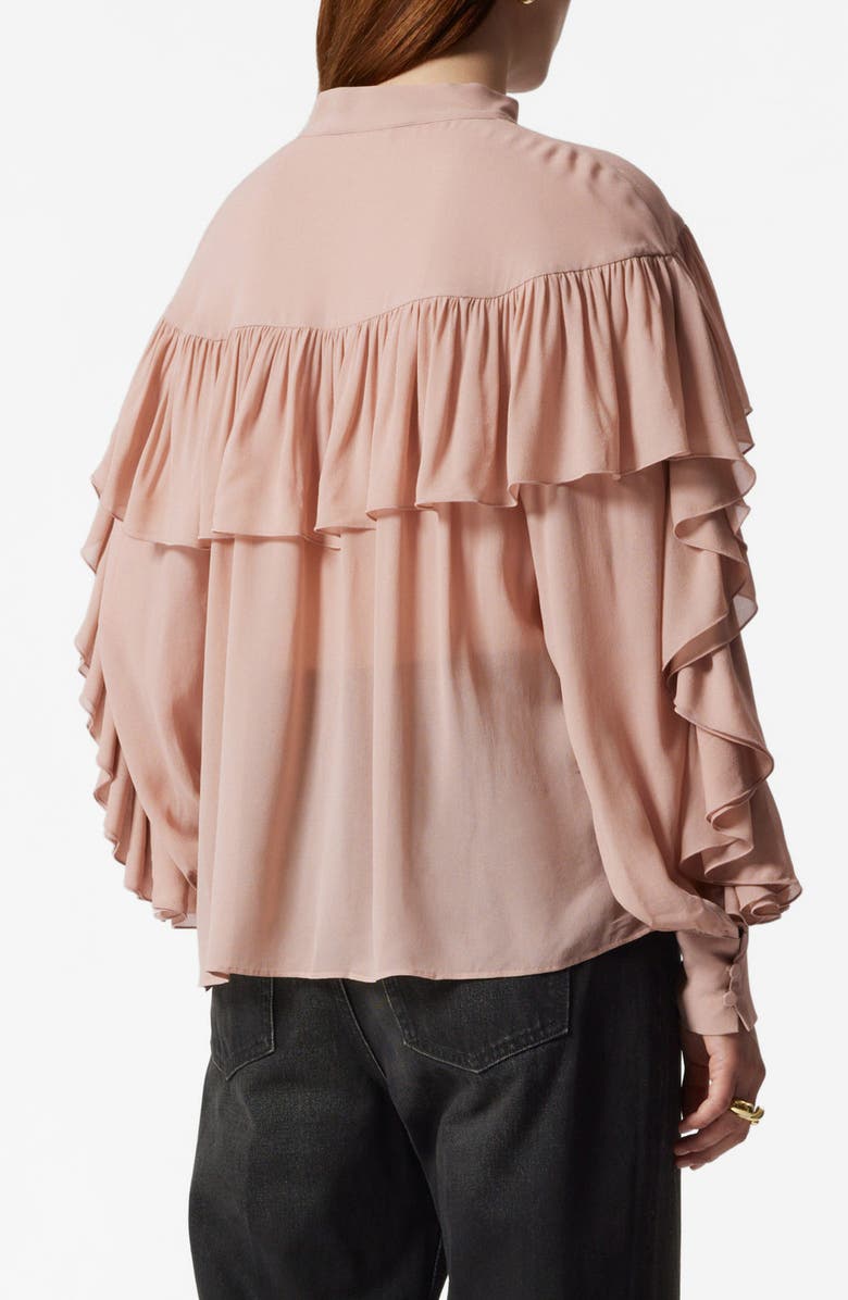 & Other Stories Ruffle Tie Neck Top, Alternate, color, 