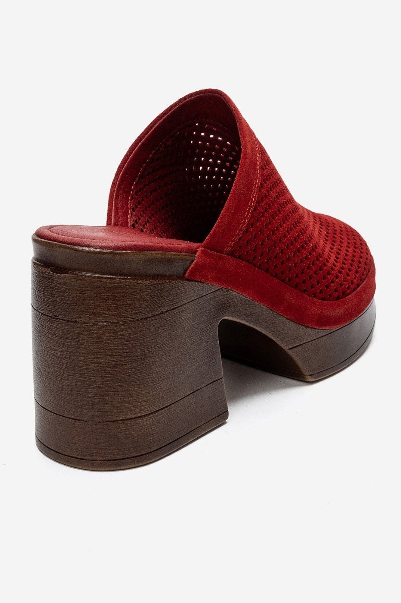 Dejas Leather Platform Block Heel Sandal, Alternate, color, Red Suede