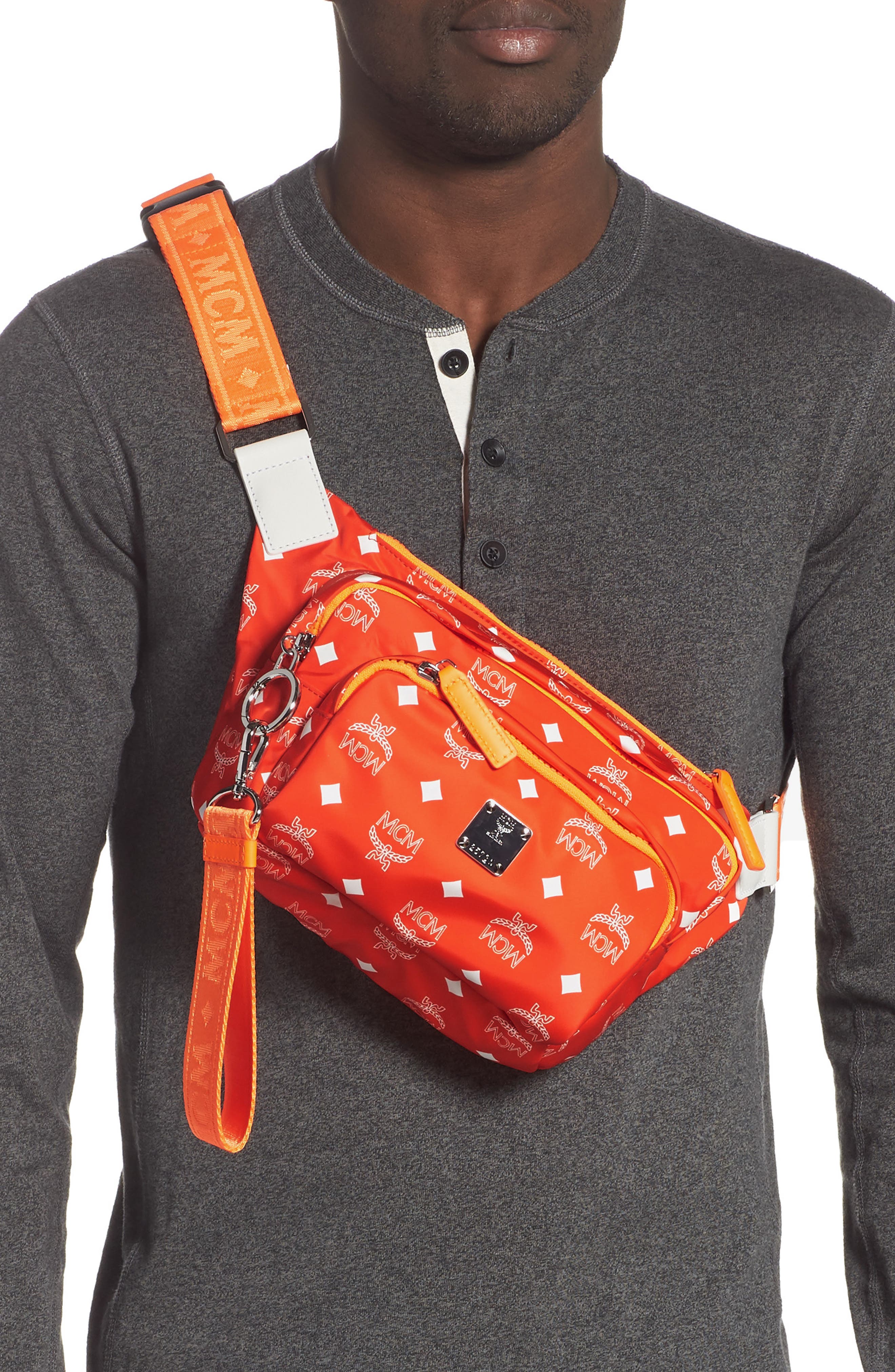 Resnick Visetos Sling Bag, Alternate, color, WHITE LOGO FLAME