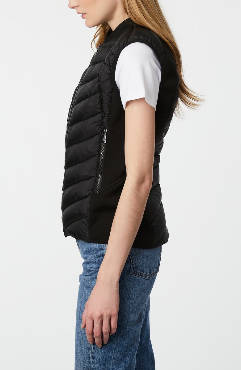 Bernardo Neoprene Trim Channel Quilted Vest, Alternate, color, 