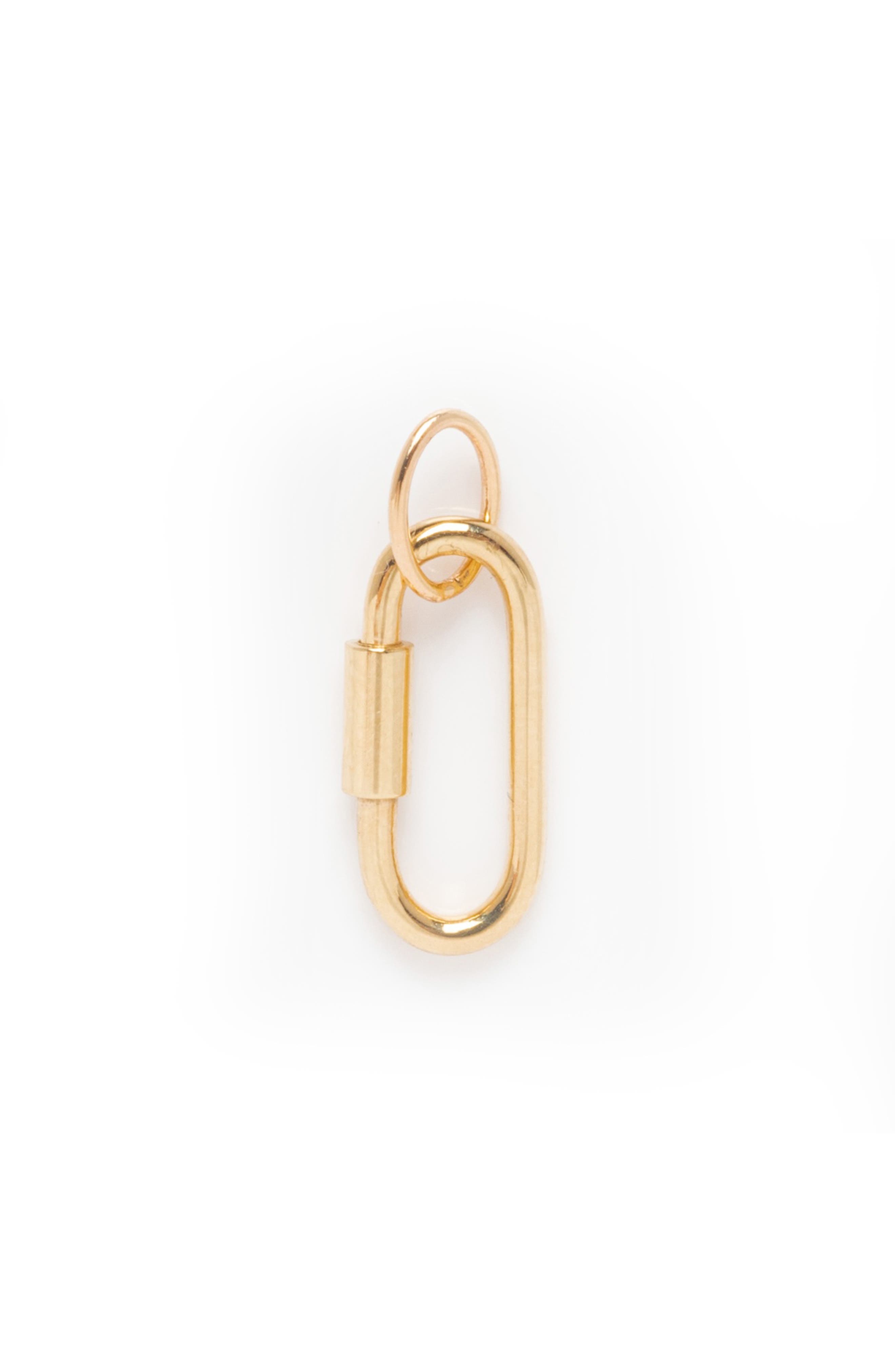 Local Eclectic Solid Gold Carabiner Charm Clip