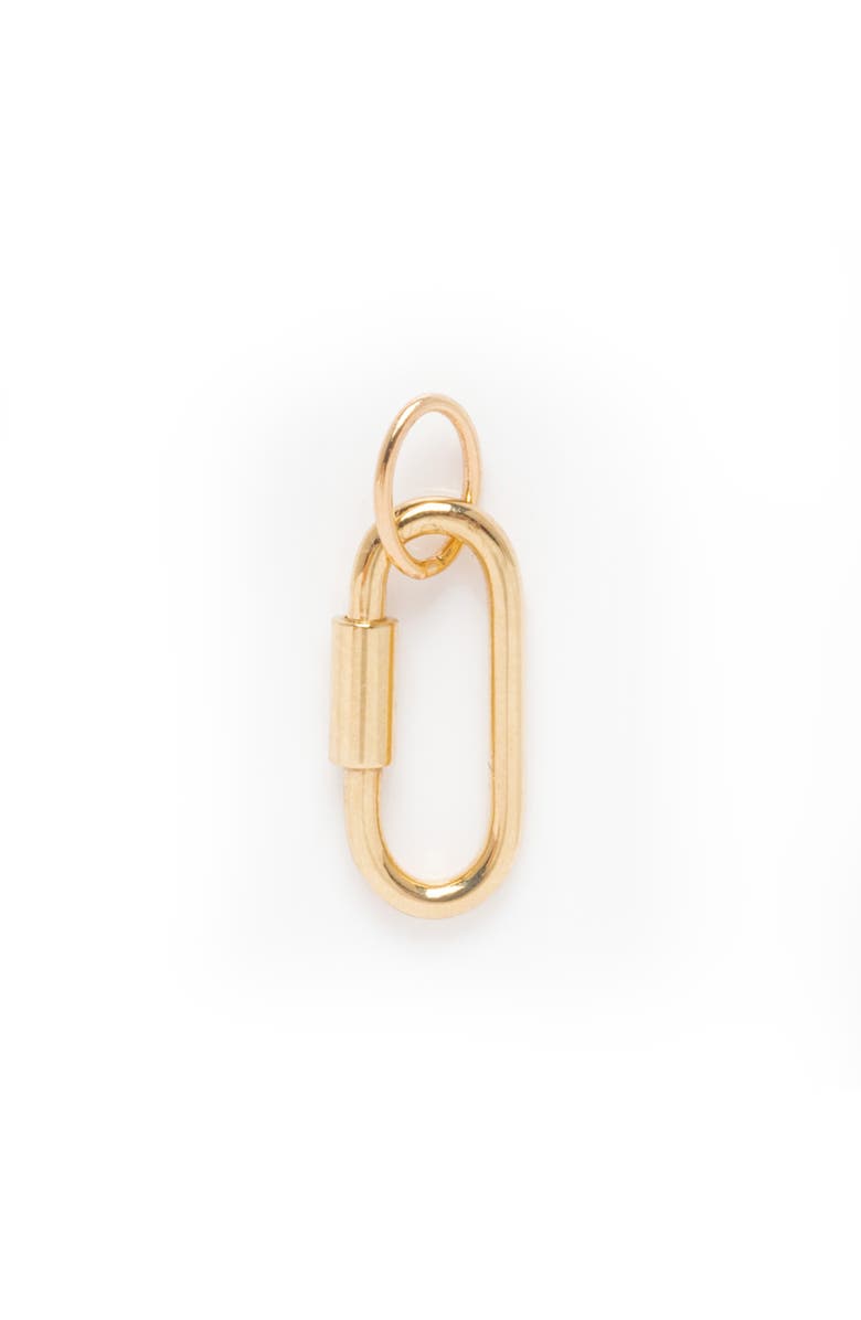 Local Eclectic Solid Gold Carabiner Charm Clip, Main, color, Carabiner