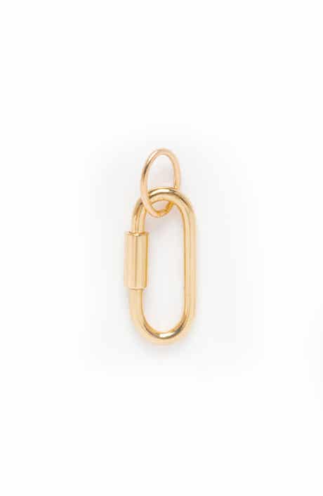Local Eclectic Solid Gold Carabiner Charm Clip