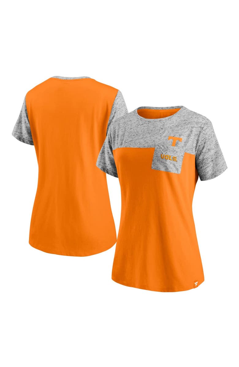FANATICS Women's Fanatics Tennessee Orange/Heathered Gray Tennessee Volunteers Inside Pocket T-Shirt, Alternate, color, 