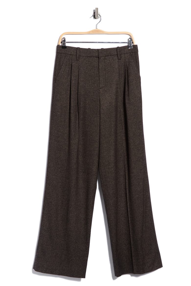 Charles Wide Leg Wool Blend Pants, Main, color, GANACHE