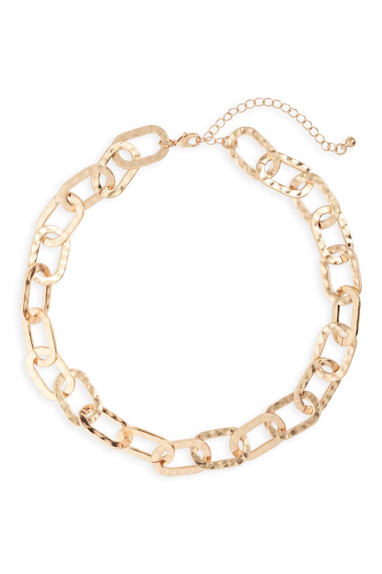 Chain Link Necklace, Main, color, GOLD