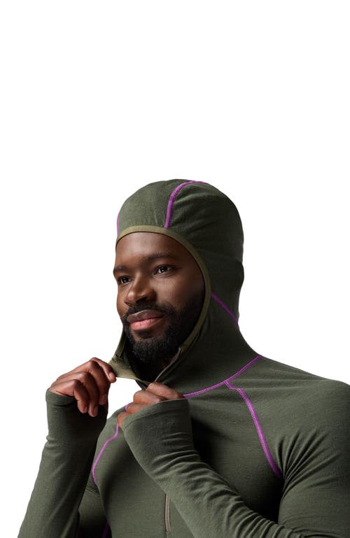 Backcountry Cedars Rws Merino Lt-wt Baselayer 1/2-zip Scuba Top In Green
