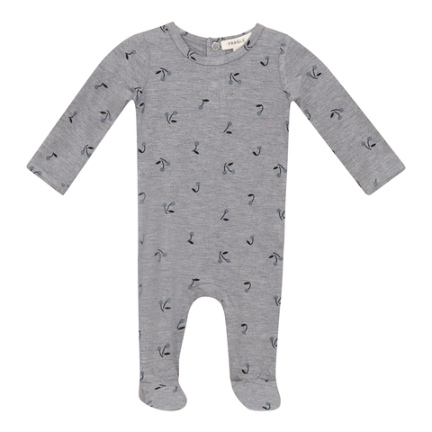 Stretch Jersey Cherry Print Rib Romper (Baby)