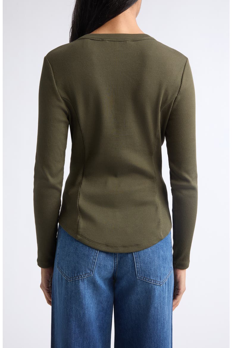 Cordis Ribbed Long Sleeve Knit Top, Alternate, color, LODEN