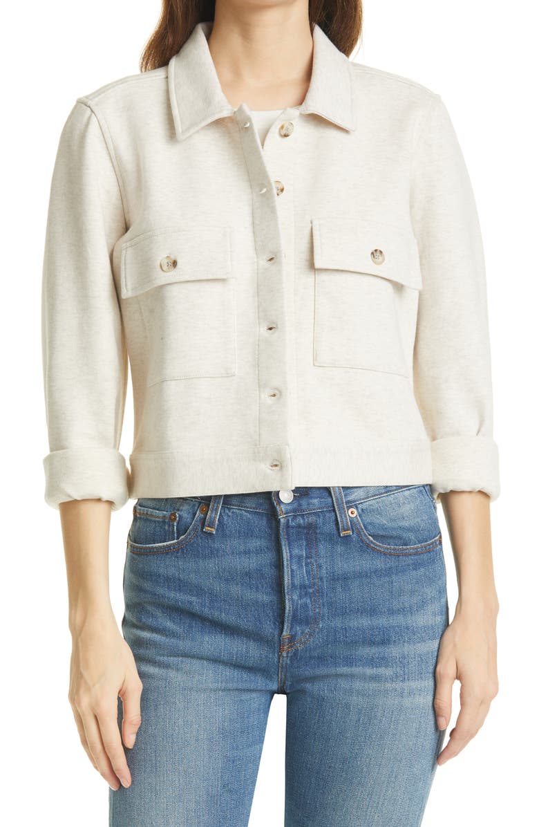 Rails Steffi Heathered Shirt Jacket, Main, color, 