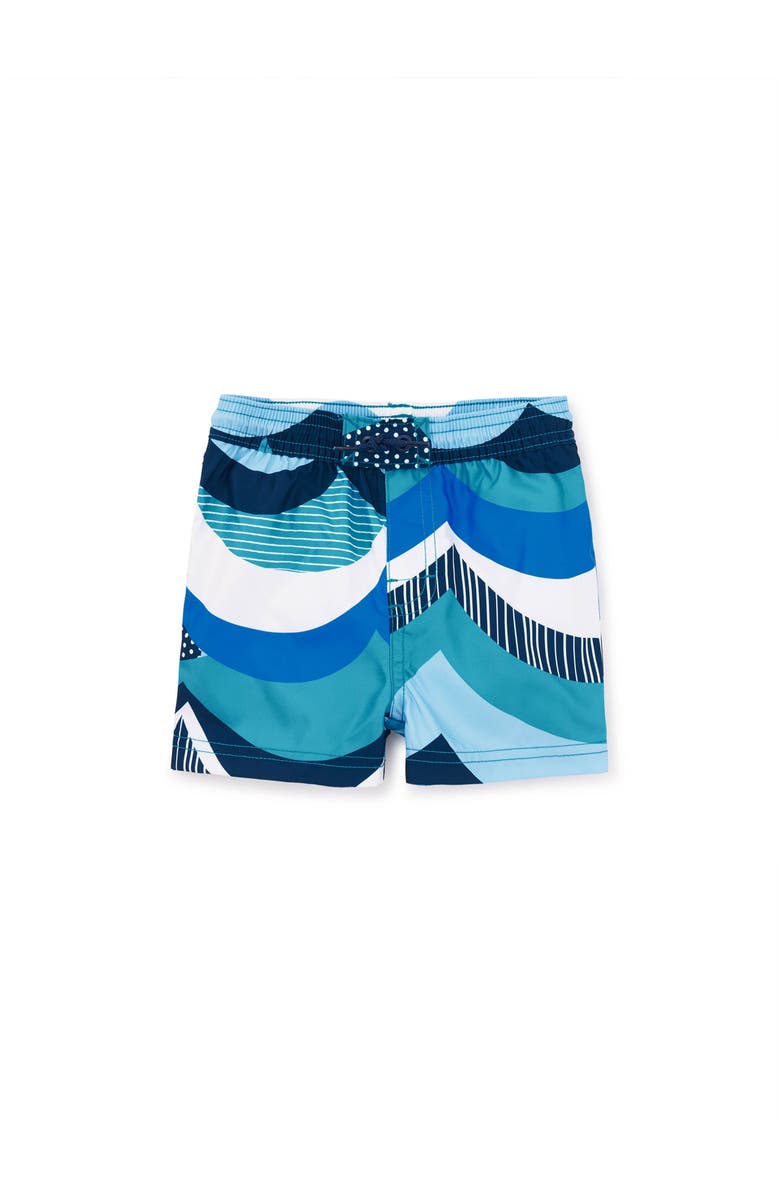 Tea Collection Mid-Length Swim Trunks, Alternate, color, Scallop Waves