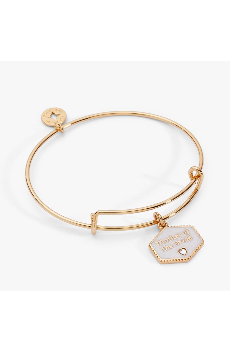 Alex and Ani Mother of the Bride Mother of Pearl Charm Bangle, Main, color, Gold