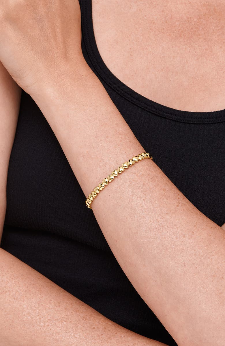 DEVATA Sweetheart Eternity Bangle Bracelet, Alternate, color, Gold