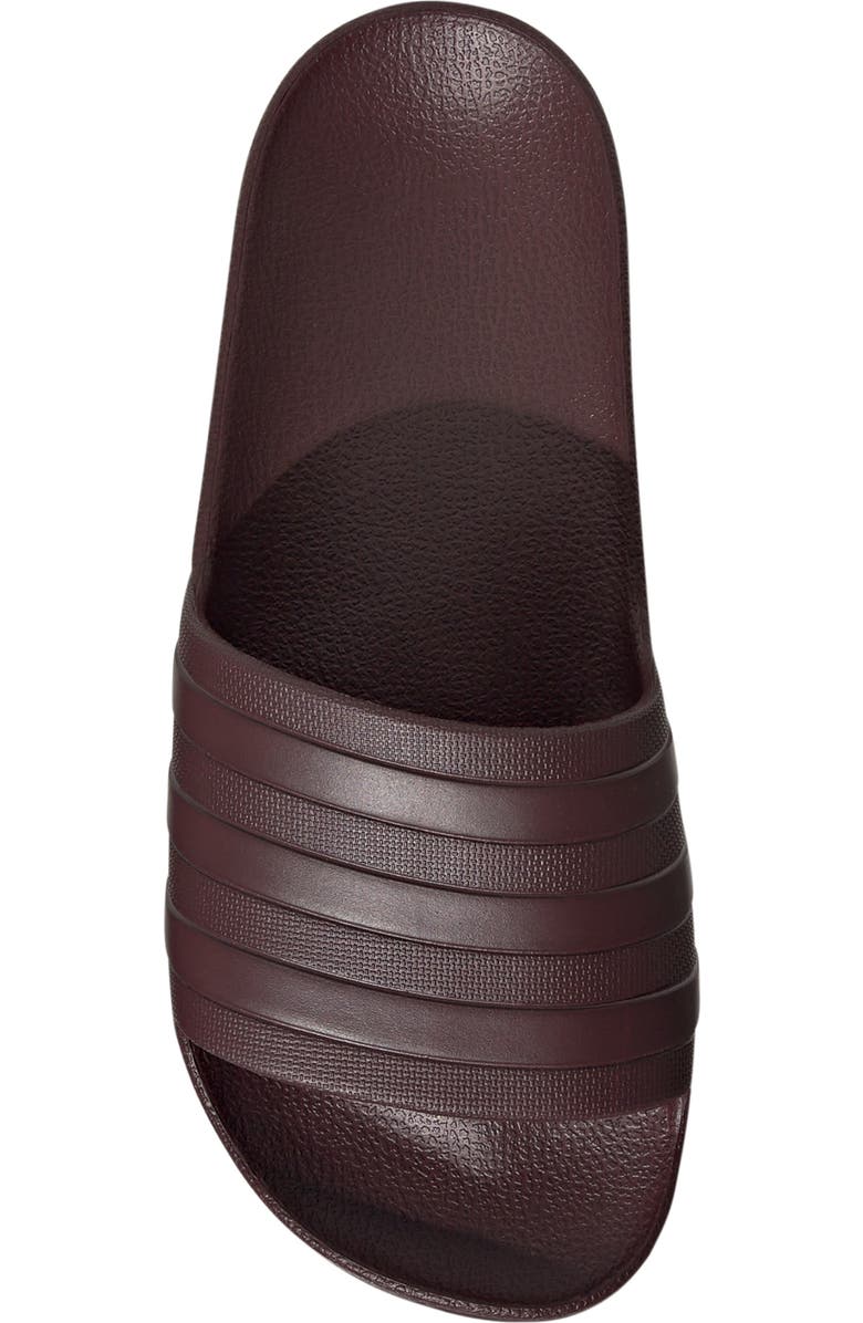 adidas Adilette Aqua Slide Sandal, Alternate, color, Aurora Ruby/Ruby/Ruby