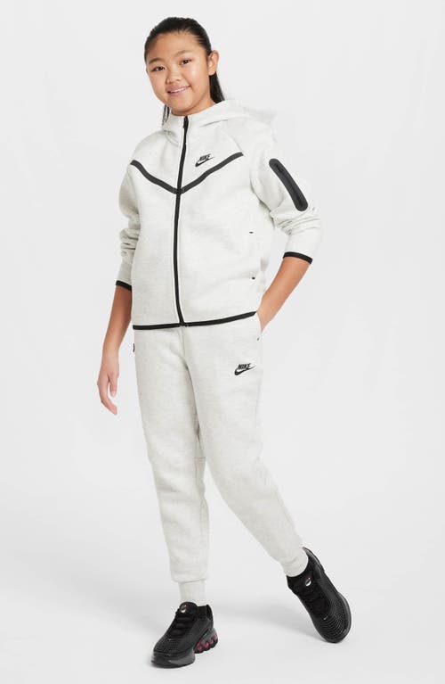 Nike Women's  Sportswear Tech Fleece Girls' Jogger Pants In Light Grey/heather/black