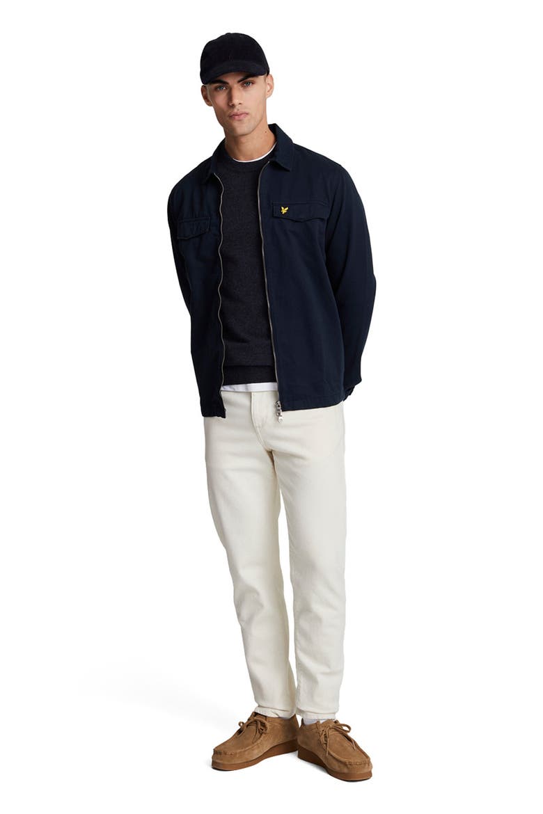 Lambswool Blend Crew Neck Sweater, Main, color, Dark Navy Marl