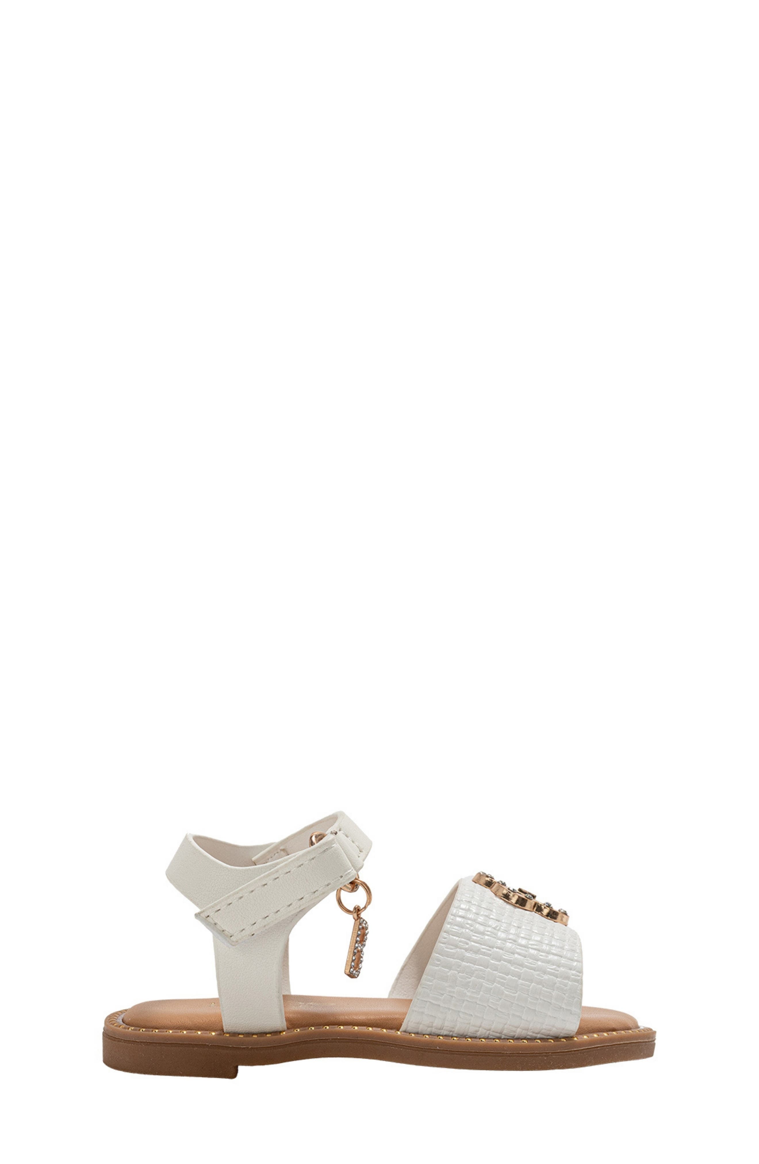bebe Kids' Blythe Sandal, Alternate, color, White