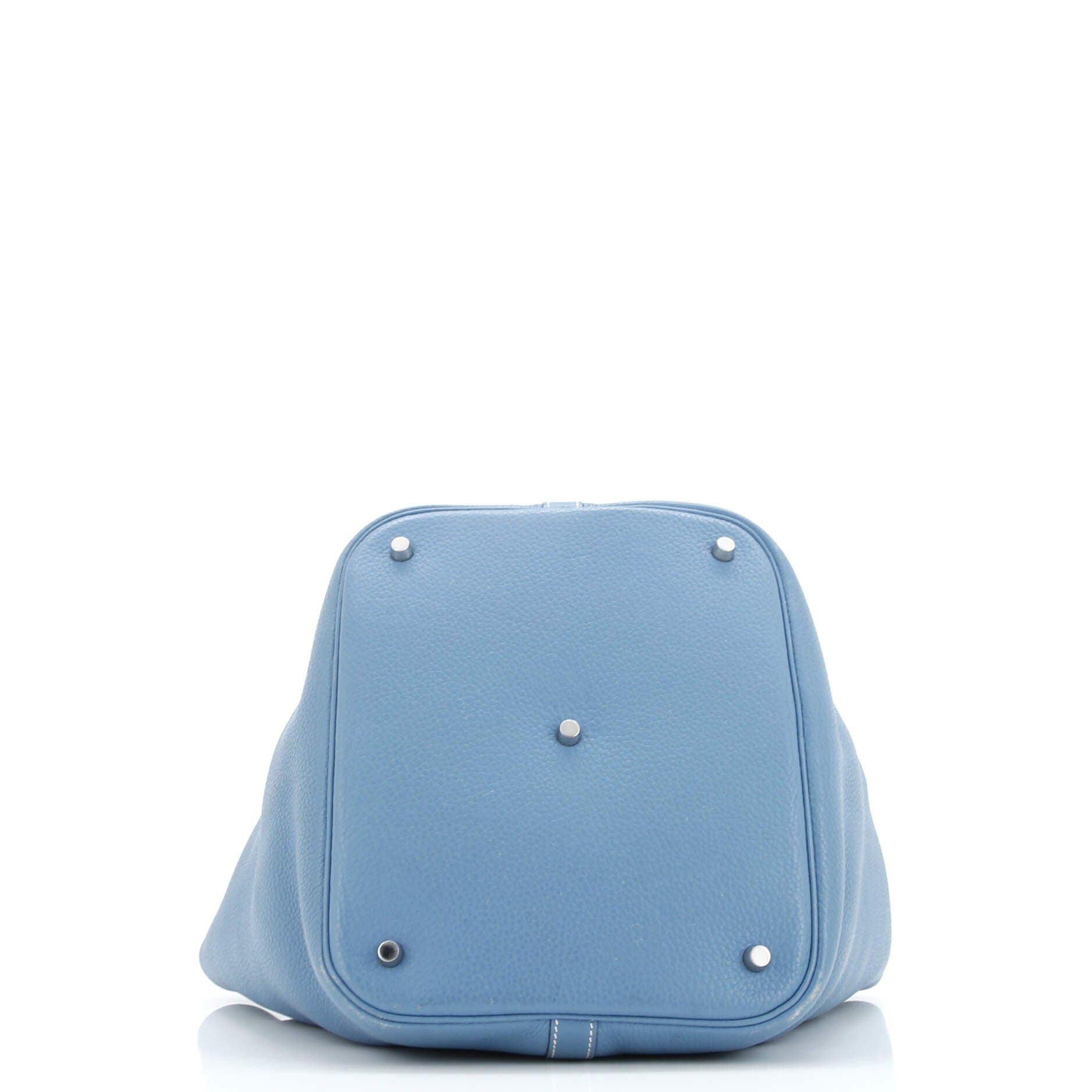 Pre-Owned Hermes Picotin Lock Bag Clemence GM, Alternate, color, Bleu Jean