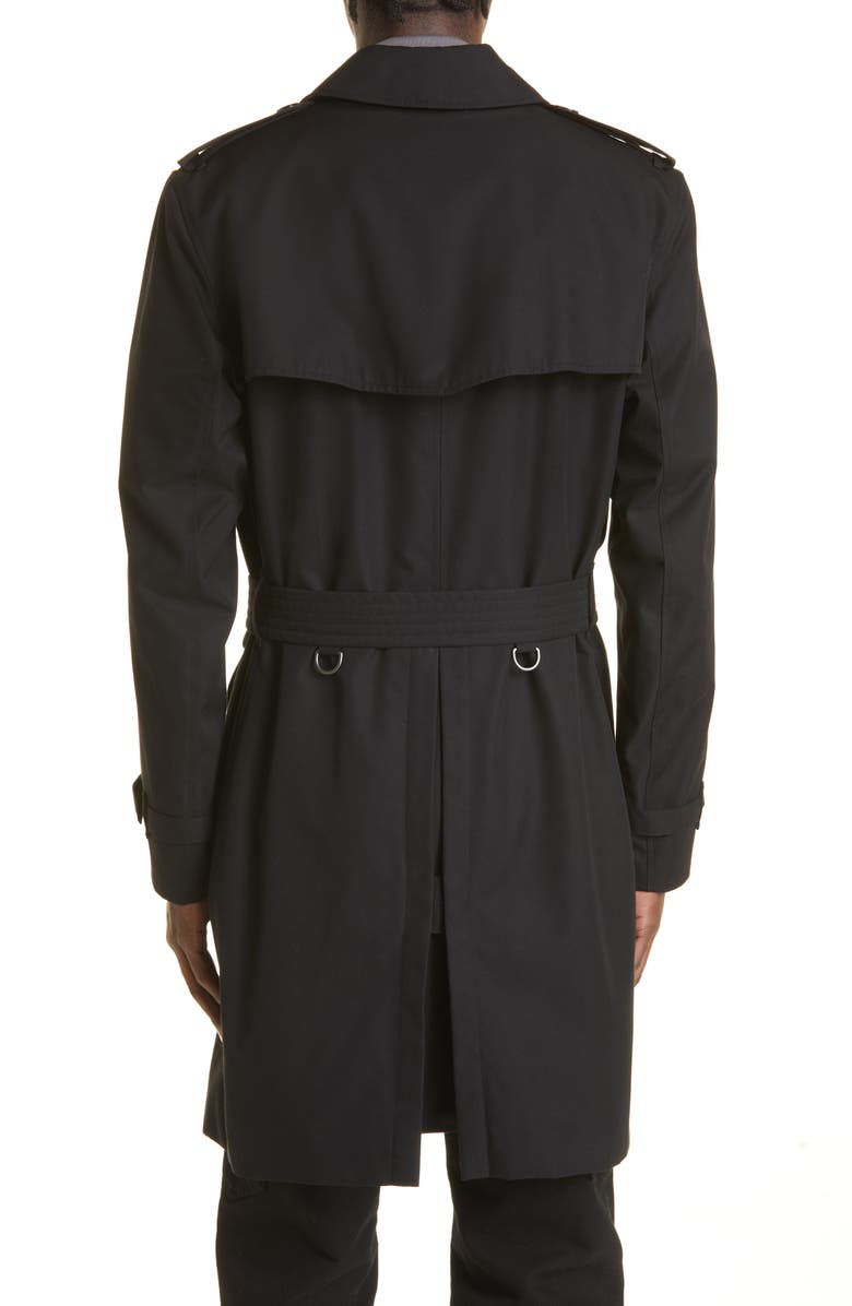 Burberry The Kensington Mid Cotton Gabardine Trench Coat, Alternate, color,