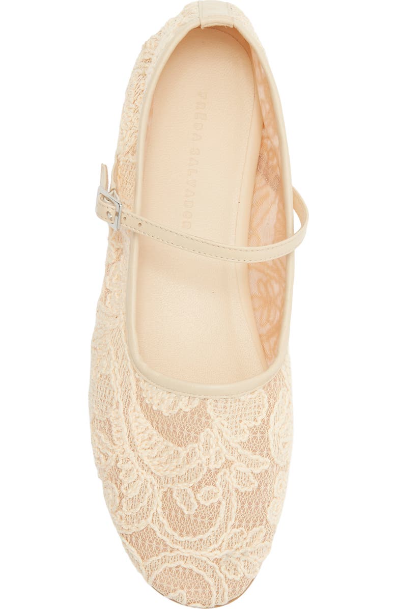 Freda Salvador Laurel Mary Jane, Alternate, color, Vanilla Jacquard Mesh