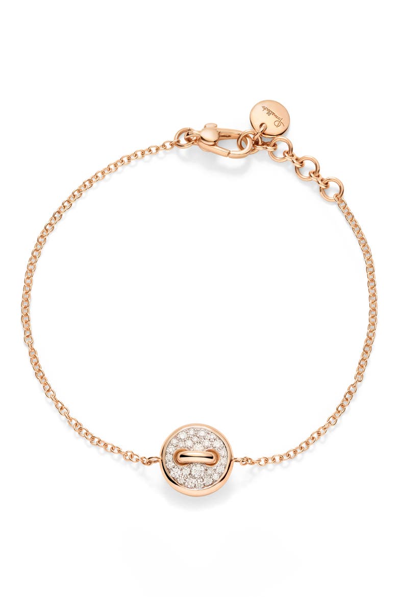 Pom Pom Pavé Diamond Dot Bracelet, Main, color, PEARL