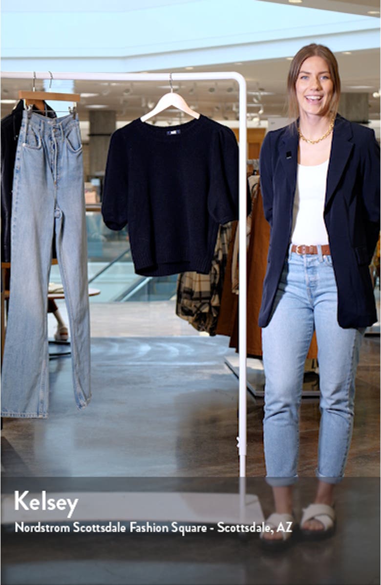 Lucerne Puff Sleeve Recycled Cashmere Blend Sweater, sales video thumbnail