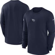 Nike Men's Nike Navy Tennessee Titans 2023 Sideline Performance Long Sleeve T-Shirt