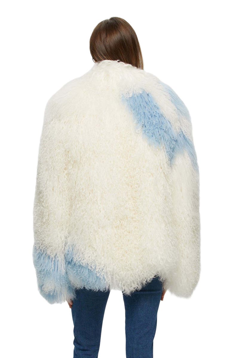 GORSKI Mongolian Goat Jacket, Alternate, color, White/Blue