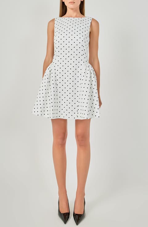 Puffy Sleeveless Minidress