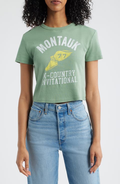 Montauk Cross Country Cotton Graphic Baby Tee