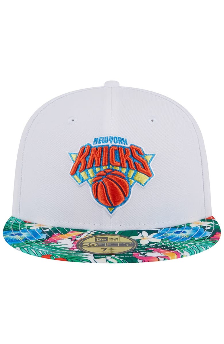 New Era Men's New Era White New York Knicks 59FIFTY Fitted Hat, Alternate, color, 