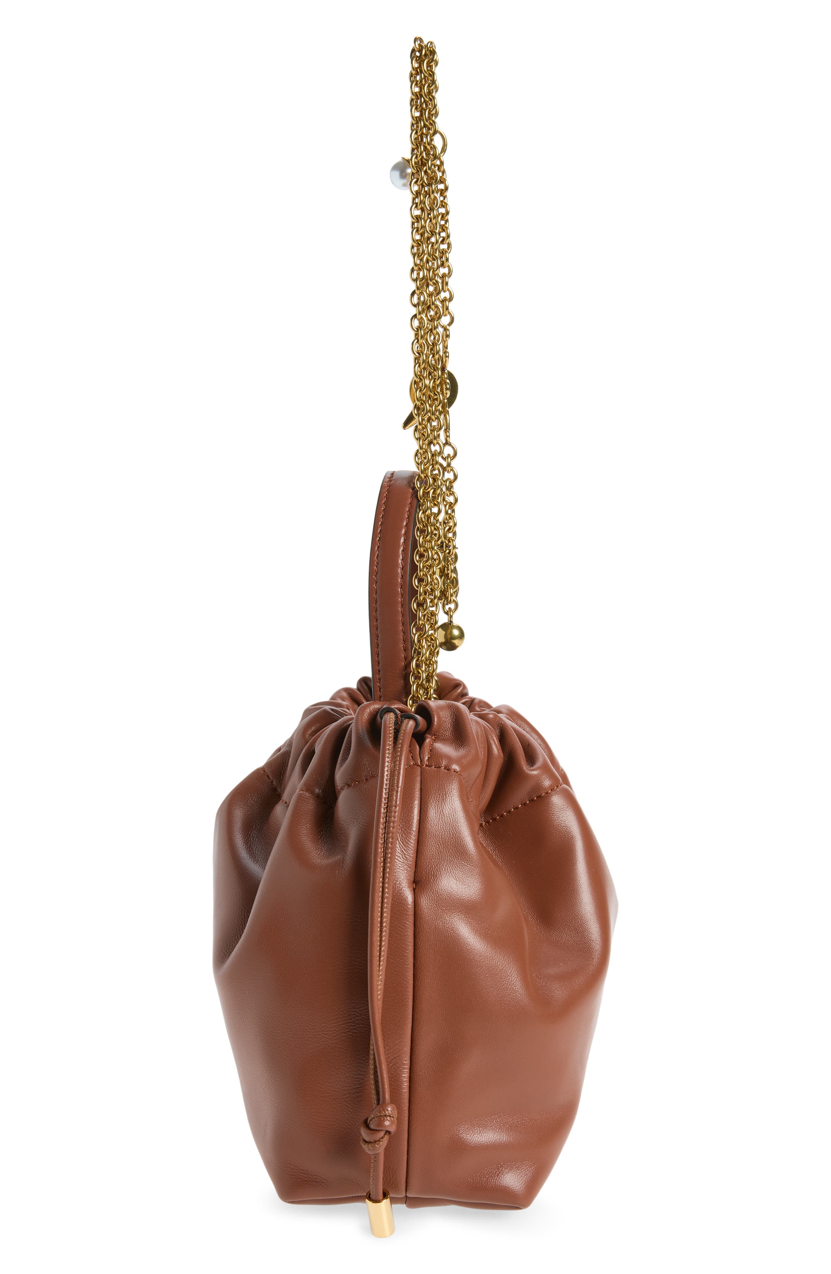 Mini Icons Leather Shoulder Bag, Alternate, color, BLUSHY BROWN