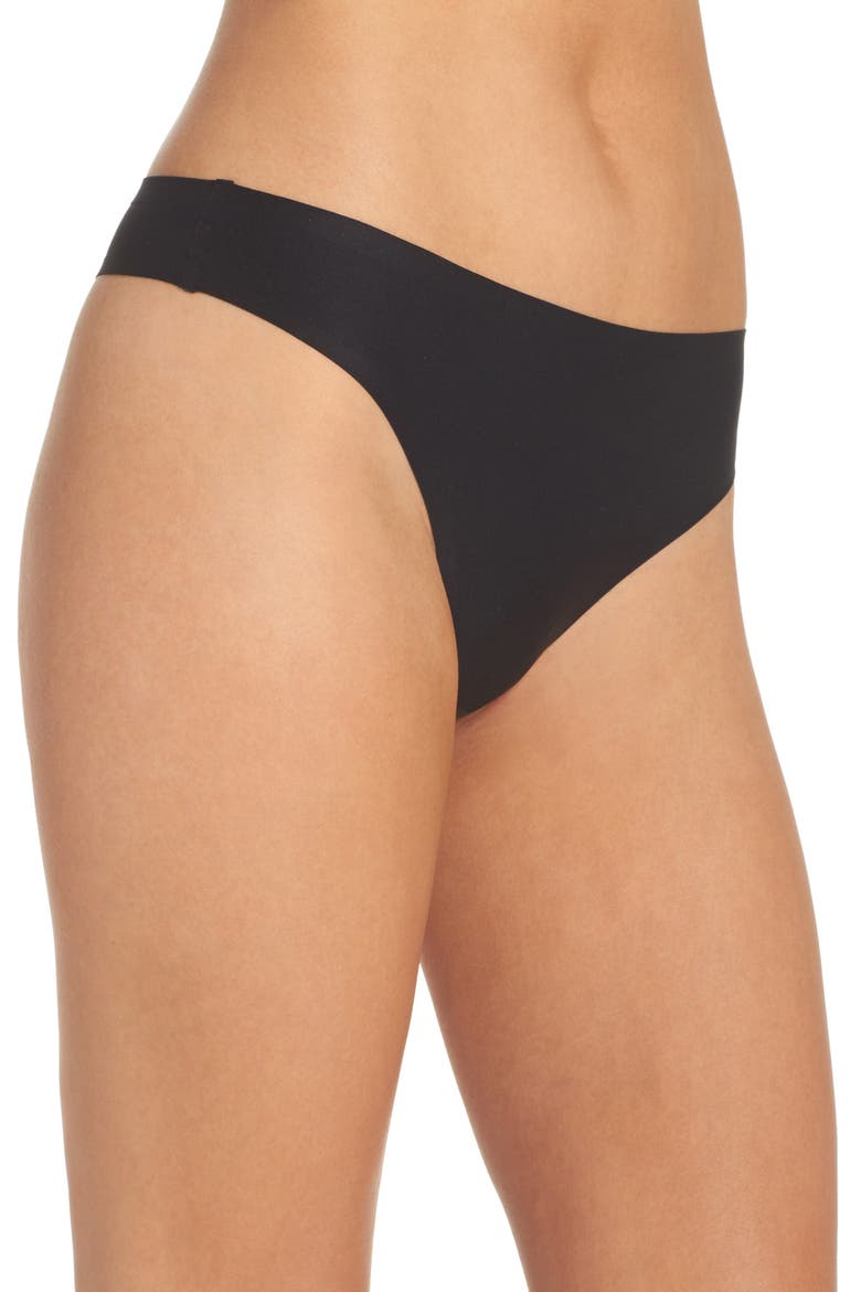 3-Pack Soft Stretch Thongs, Alternate, color, BLACK