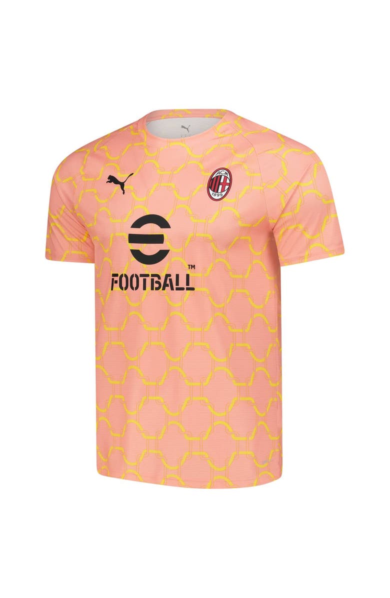 PUMA Men's Puma Light Orange AC Milan 2025/26 Pre-Match dryCell Training Jersey, Alternate, color, Light Orange