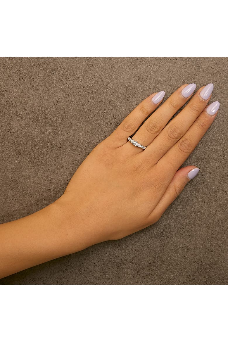 10K Gold 1/2 Ctw Diamond Three Stone Ring, Alternate, color, White Gold