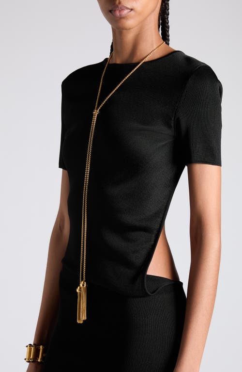 Tom Ford Open Back Double Knit Dress In Lb999 Black