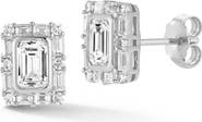 GLAZE JEWELRY Emerald Cut Moissanite Stud Earrings