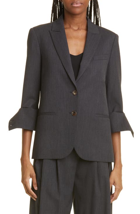 Boyfriend Stretch Wool Blazer