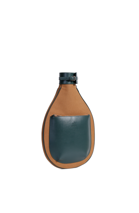 Tennis Racket Backpack in Canvas and Leather