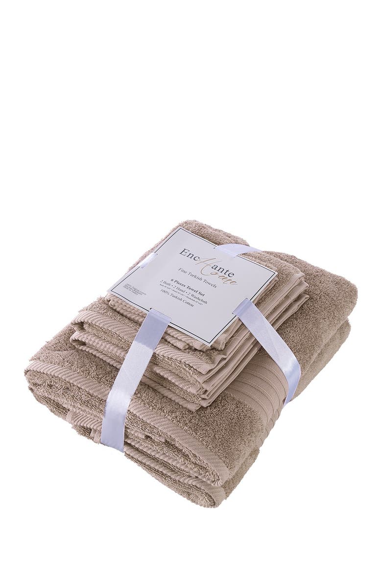 ENCHANTE HOME Luna Turkish Towel 6-Piece Set, Alternate, color,