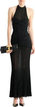 Balmain Long Fléchage knit dress