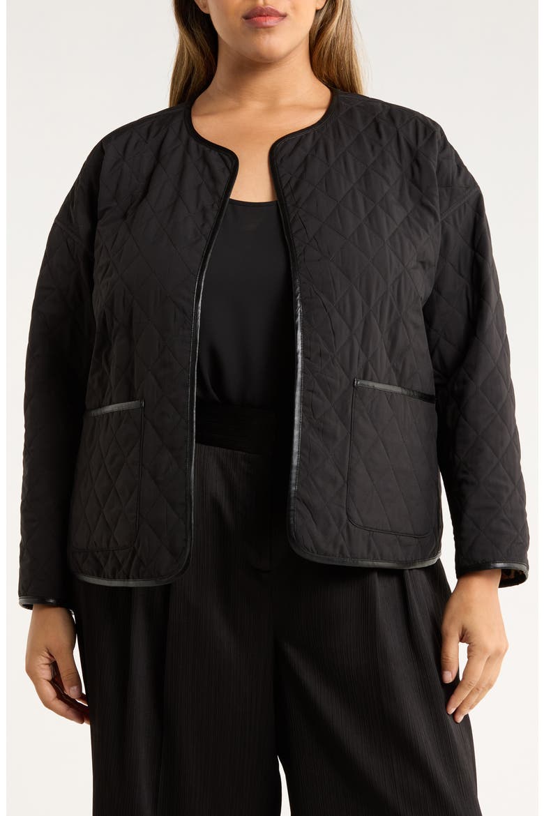 Reversible Leopard Print Quilted Jacket, Alternate, color, NATURAL LEOPARD