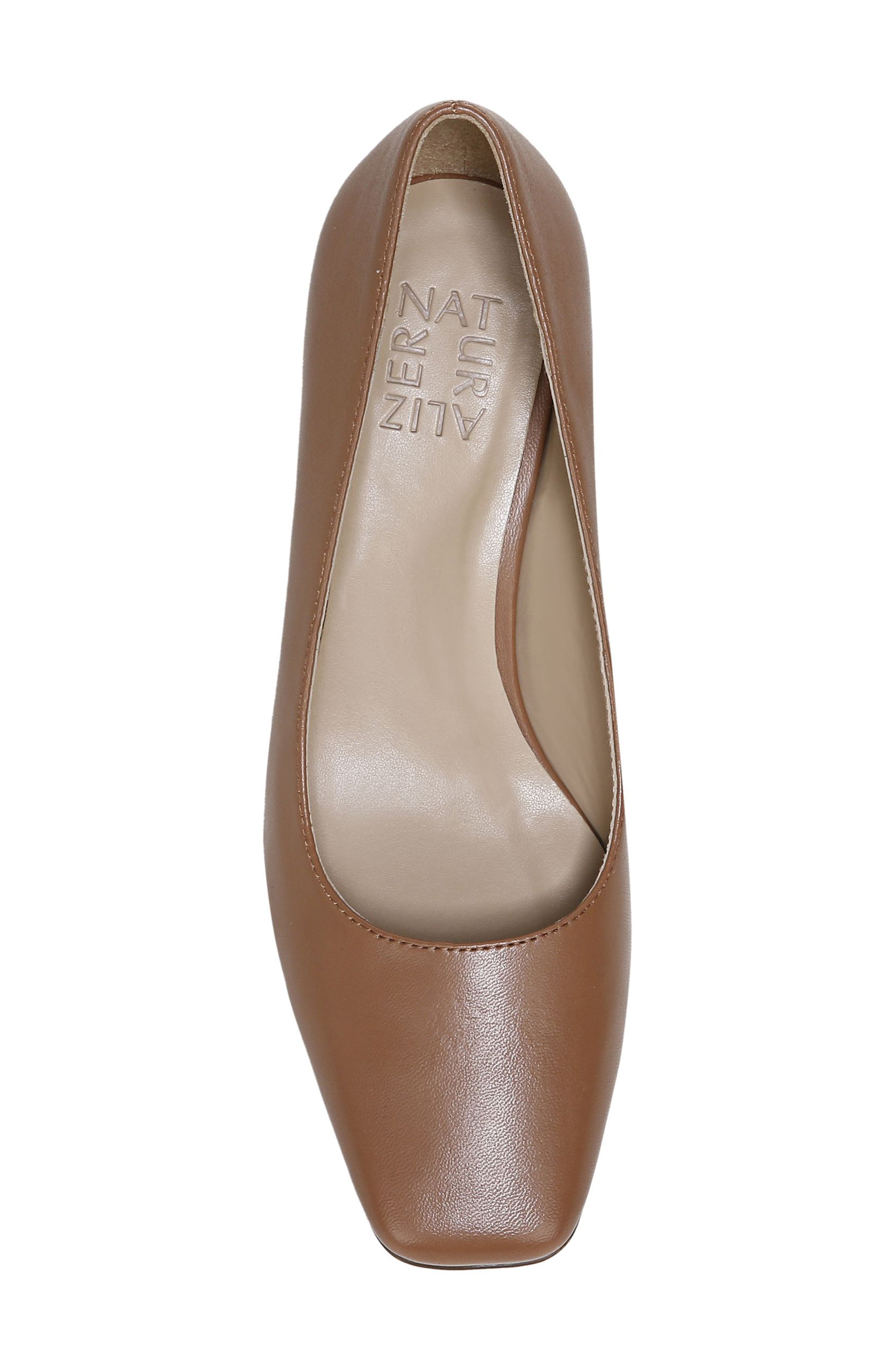 Naturalizer Karina Square Toe Pump, Alternate, color, English Tea Brown Leather