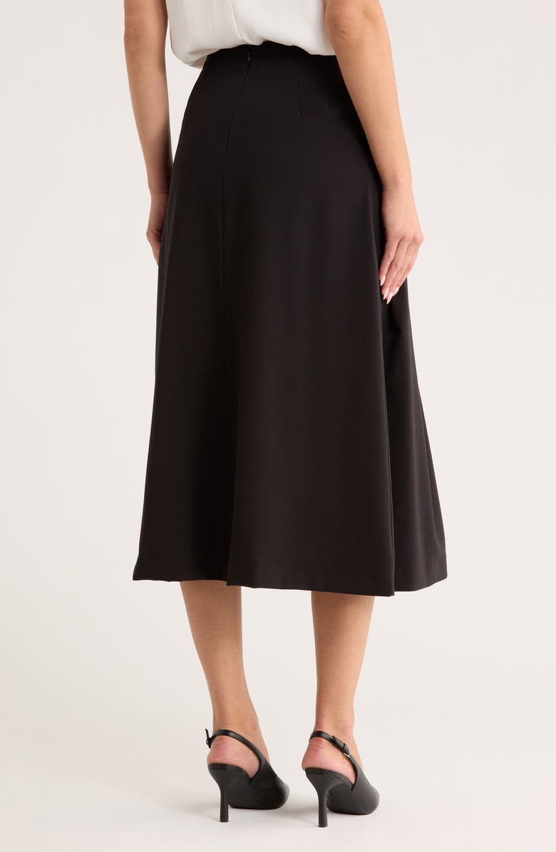JASON WU Pleated Flared Skirt, Alternate, color, Black