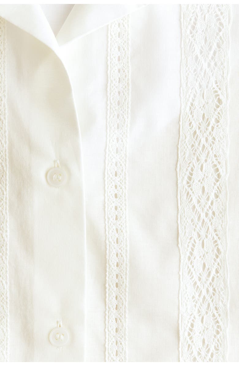 H&M Lace-trimmed Beach Shirt, Alternate, color, White